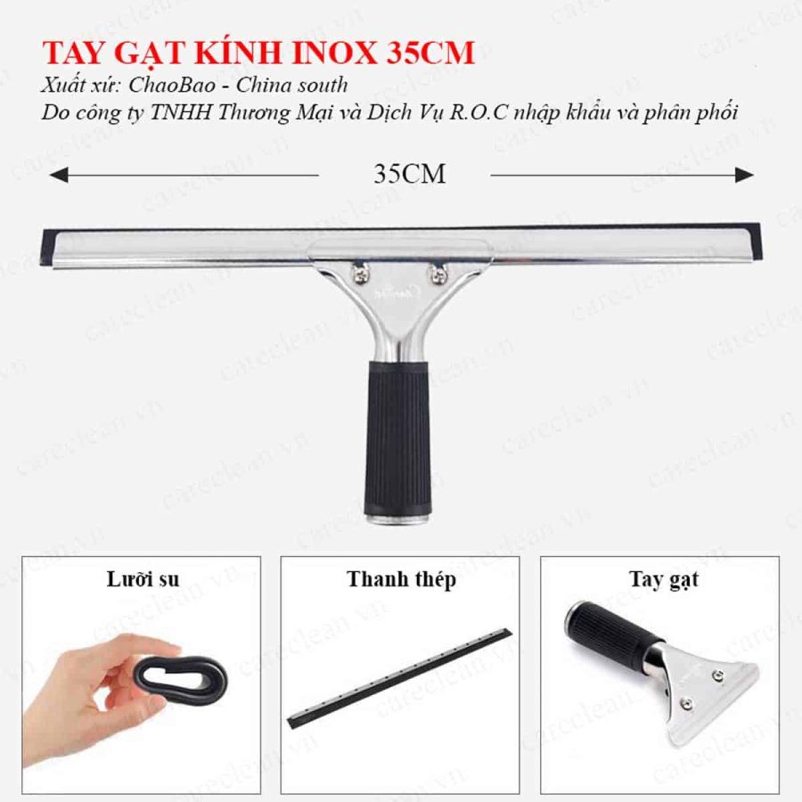 Tay gạt kính inox 35xm